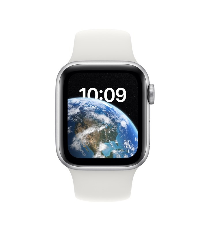 Apple watch se (2022), ceas inteligent (argint, 40 mm, brățară sport, carcasă din aluminiu)