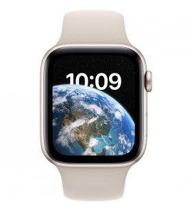 Apple watch se (2022), ceas inteligent (șampanie, 44 mm, curea sport, carcasă din aluminiu)