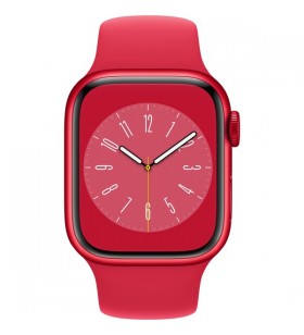 Apple watch series 8, ceas inteligent (rosu, 41 mm, banda sport, carcasa din aluminiu)