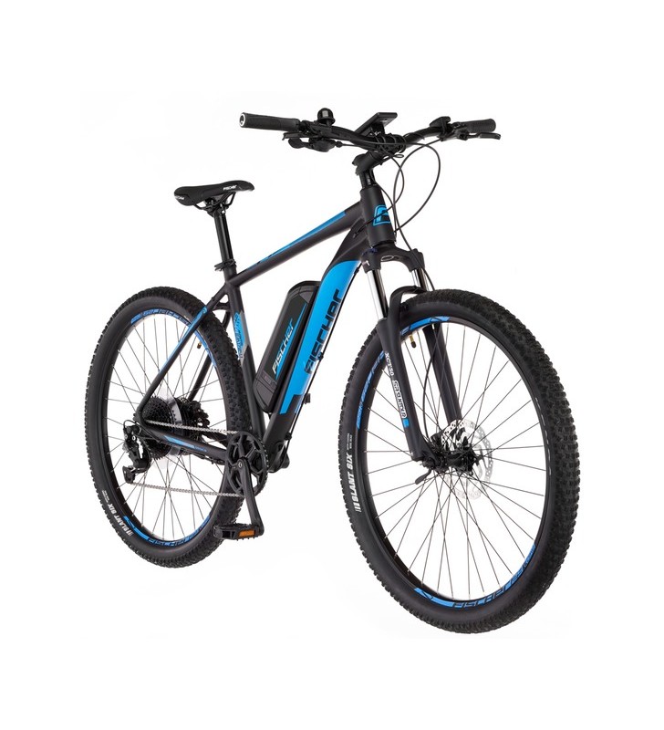 Bicicleta fischer montis em1724.1 (2022), pedelec (negru/albastru, cadru de 51 cm, 29")