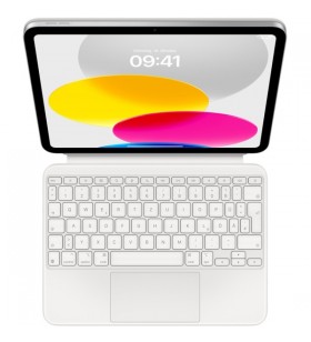 Apple magic keyboard folio pentru ipad (a 10-a generație), tastatură (alb, aspect de, mecanism foarfecă)