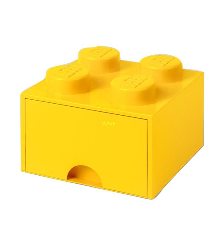 Lego brick drawer 4 galben, cutie de depozitare