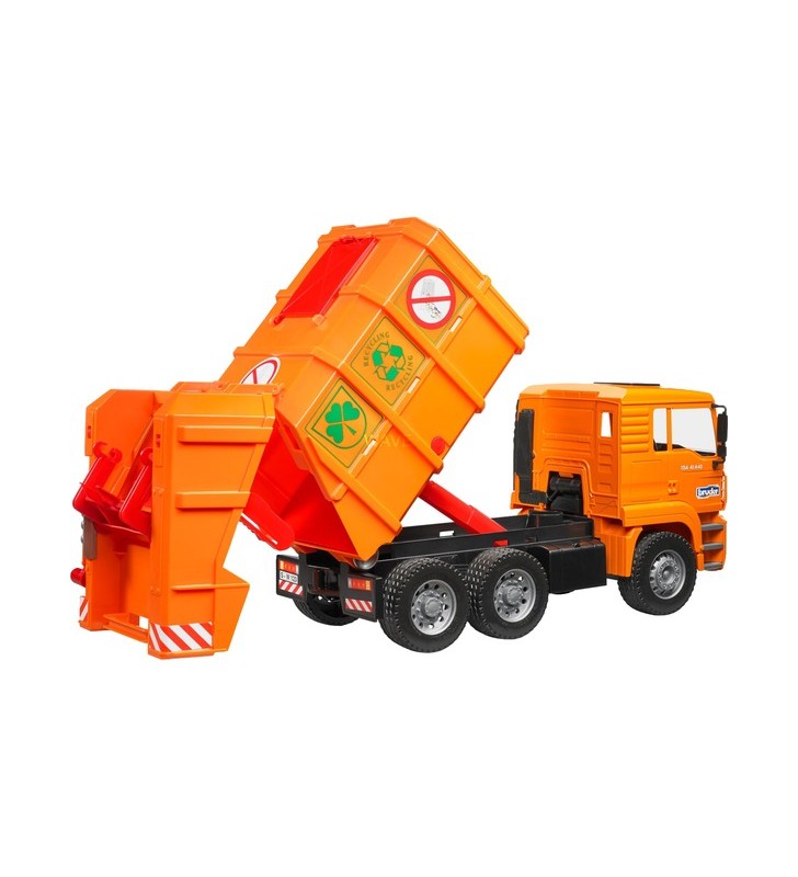 Bruder man tga camion de gunoi, model de vehicul (portocale) fratilor