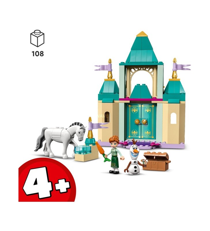 Jucărie de construcție lego 43204 disney princess anna și castelul lui olaf (jucărie de construcție frozen cu figurină de cal)