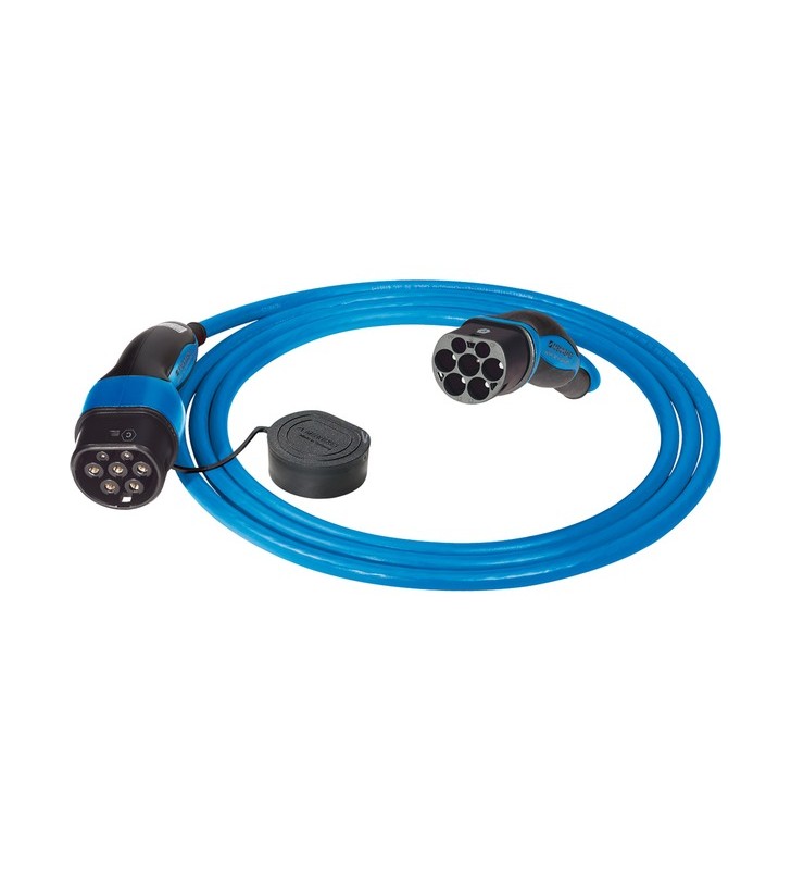 Cablu de încărcare mennekes mod 3, tip 2, 20a, 1ph (albastru/negru, 7,5 metri)