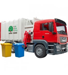 Bruder man tgs camion de gunoi cu încărcător lateral, model de vehicul