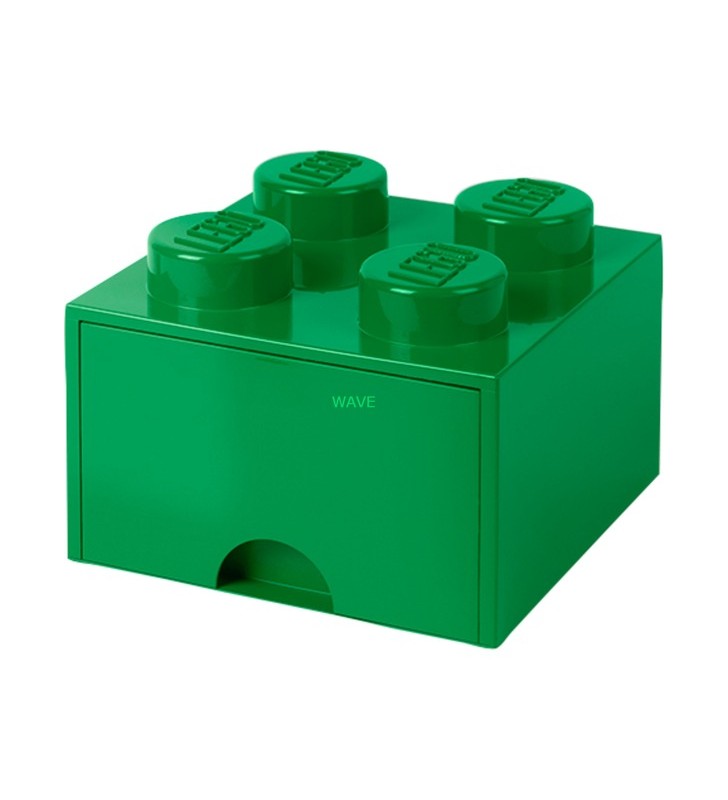 Room copenhaga lego brick sertar 4 verde, cutie de depozitare