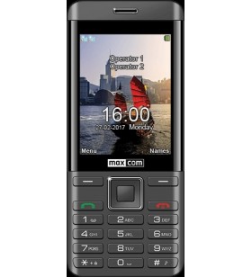Telefon maxcom, cu butoane, black/gold "mm236"