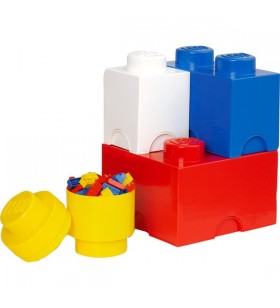 Cutie de depozitare  room copenhagen lego storage multi pack colorat 4 piese(roșu)