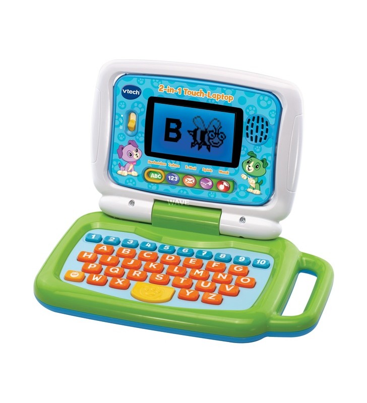 Computer de învățare laptop tactil 2 în 1 vtech (verde albastru)