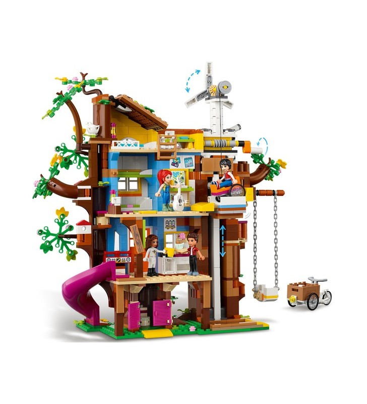 Jucărie de construcție lego friends friendship casă în copac 41703 (cu mini-păpuși mia și river)