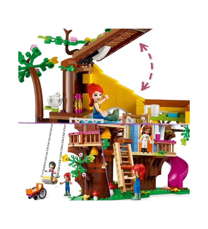 Jucărie de construcție lego friends friendship casă în copac 41703 (cu mini-păpuși mia și river)