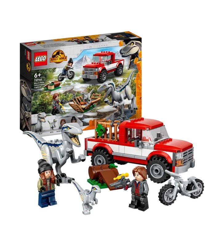 Lego 76946 jurassic world blue & beta in velociraptor capcana jucărie de construcție