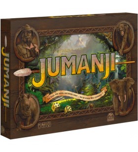 Spin master jumanji - reediție germană, joc de masă (jocul de familie plin de acțiune pentru 2-4 aventurieri curajoși cu vârsta peste 8 ani)