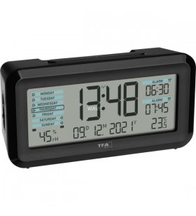 Tfa ceas radio cu alarmă digital cu climatizare boxx2 (negru)