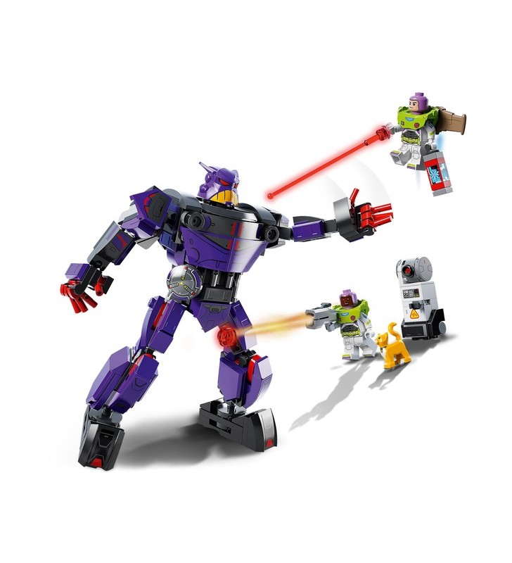Lego 76831 duelul lui disney și pixar în anul lumină cu jucărie de construcție zurg (jucărie spațială care poate fi construită, include figurina de acțiune mecanică și minifigurina buzz)