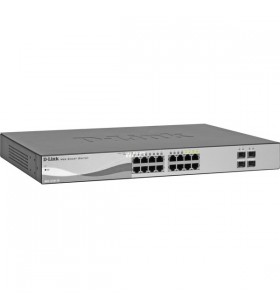 Switch cu 16 porturi D-Link DGS-1210-16, 4 porturi SFP, 32 Gbps, 29.8 Mpps, 8.000 MAC, 1U, cu management