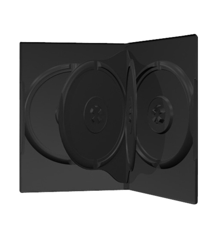 Cutie mediarange 4-dvd neagră (50 bucăți), husă de protecție (negru, vrac)