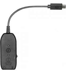 Adaptor usb audio digital audio technica, mufa usb-c- 2x mufa jack de 3,5 mm (negru)
