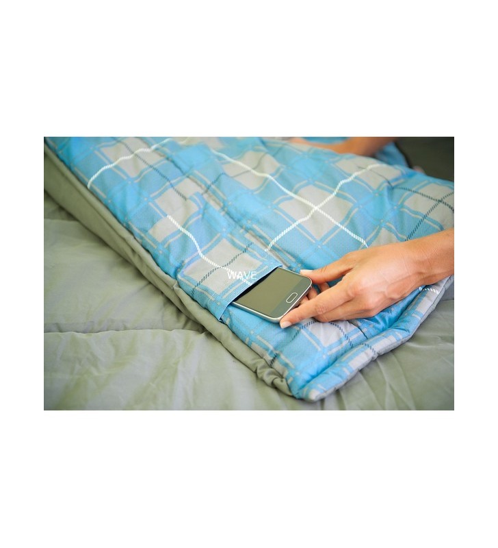 Sac de dormit cu pătură coleman basalt double (gri/albastru deschis)