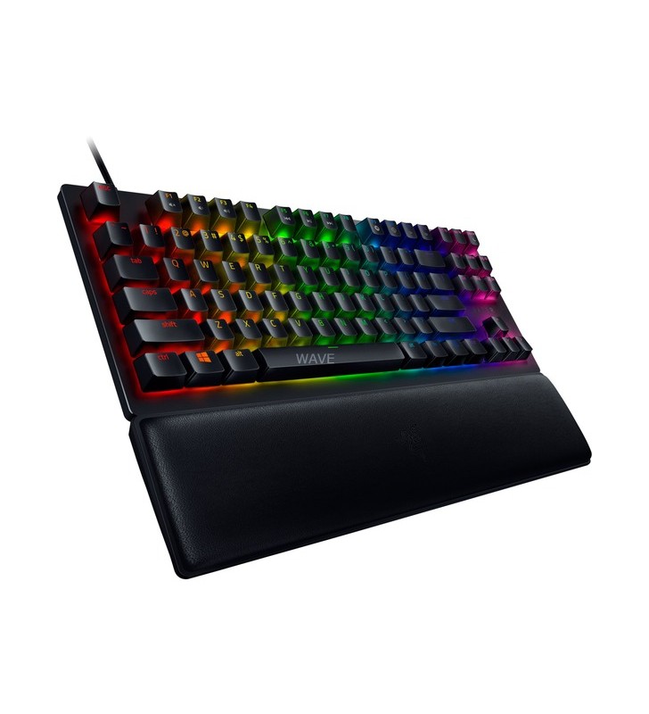 Tastatură pentru jocuri razer huntsman v2 tkl (negru, aspect de, razer clicky optical (violet))
