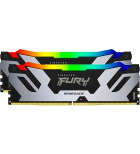Kit de memorie Kingston FURY DIMM 32GB DDR5-6800 (negru/argintiu, KF568C36RSAK2-32, Fury Renegade Silver, XMP)