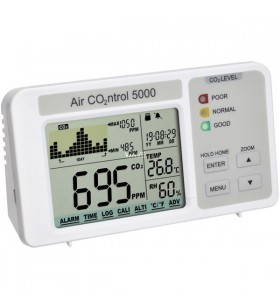 Monitor co2 tfa dostmann cu data logger airco2ntrol 5000, dispozitiv de măsurare co2 (alb)