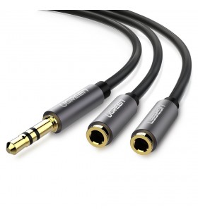 Ugreen 10532 cablu audio 0,2 m 3.5mm 2 x 3.5mm negru