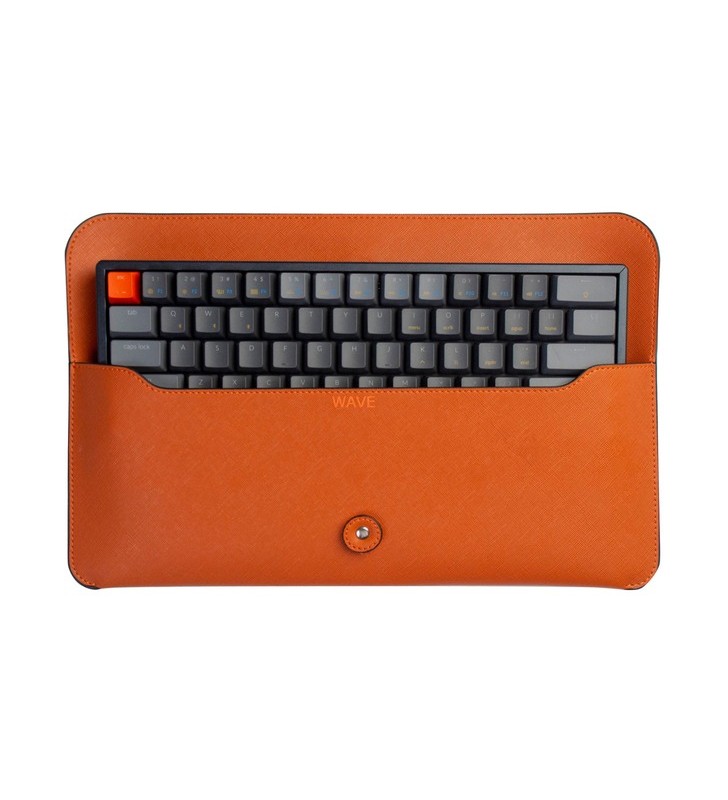 Husă de călătorie cu tastatură keychron k3/k12 (75%) (portocaliu, din piele)
