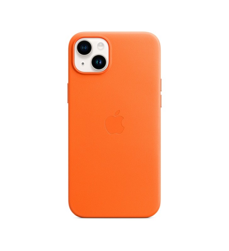 Husă din piele apple cu magsafe, husă pentru telefon mobil (portocaliu, iphone 14 plus)