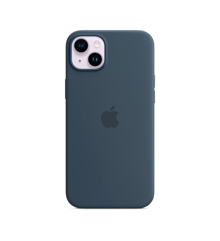 Husă din silicon apple cu magsafe, husă pentru telefon mobil (albastru-gri, albastru furtuna, iphone 14 plus)