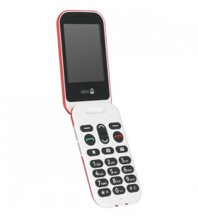 Telefon cu clapetă doro 6040(roșu/alb, 2g)