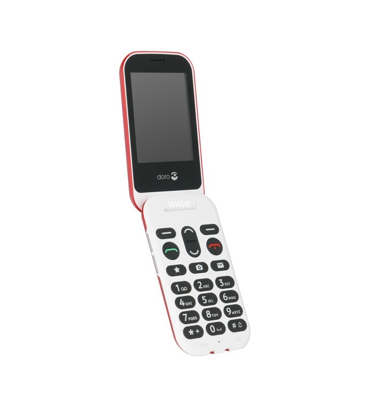 Telefon cu clapetă doro 6040(roșu/alb, 2g)