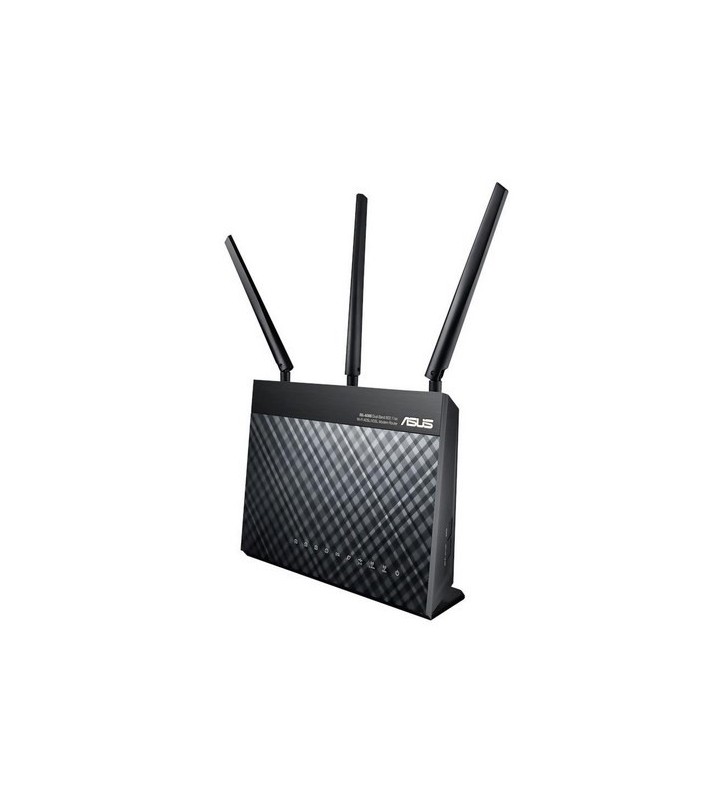 Asus dsl-ac68u router wireless bandă dublă (2.4 ghz/ 5 ghz) gigabit ethernet 3g negru