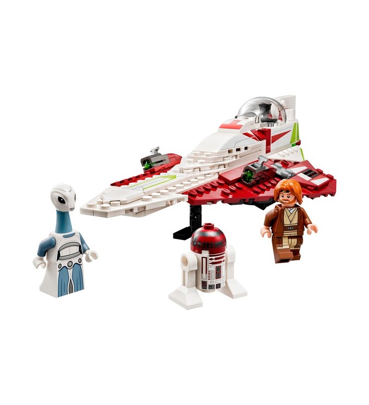 Jucărie de construcție lego 75333 star wars obi-wan kenobi jedi starfighter™ (set construibil cu taun we, figurină de droid și sabie laser, set atacul clonelor)