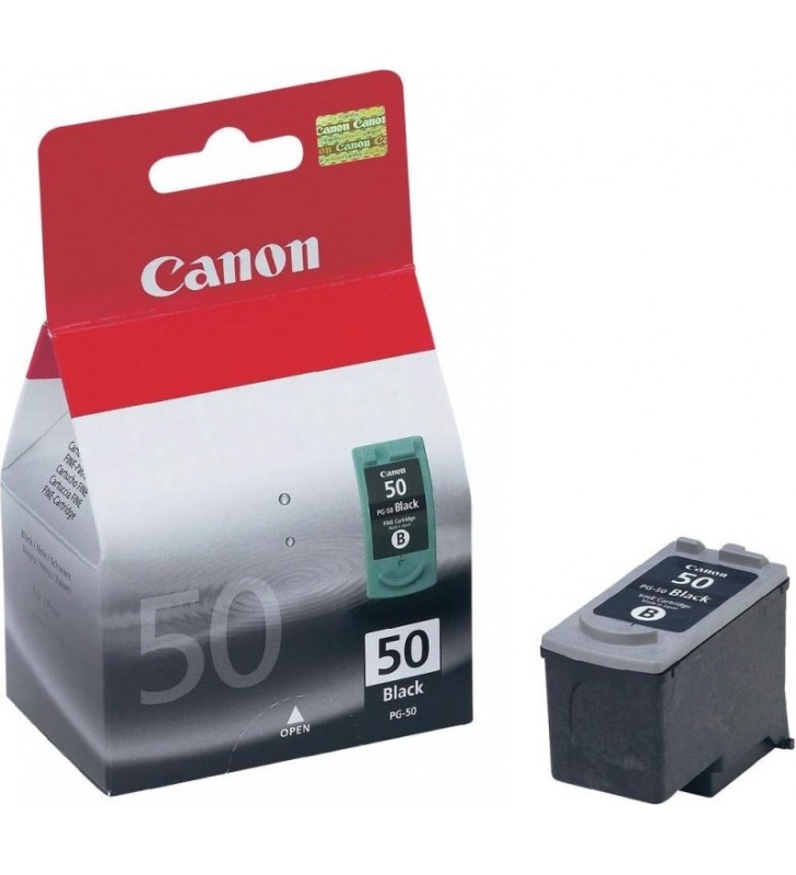Cartus cerneala Original Canon PG-50  Black, compatibil IP2200/MP150/MP160/MP170/MP180, 22 ml "BS0616B001AA"