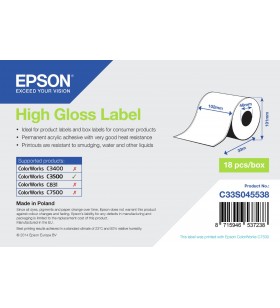 Epson high gloss label - continuous roll: 102mm x 33m