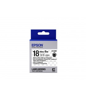 Epson label cartridge transparent lk-5tbn black/transparent 18mm (9m)
