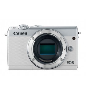 Canon eos m100 milc aparat foto mirrorless cu obiectiv interschimbabil 24,2 mp cmos 6000 x 4000 pixel alb