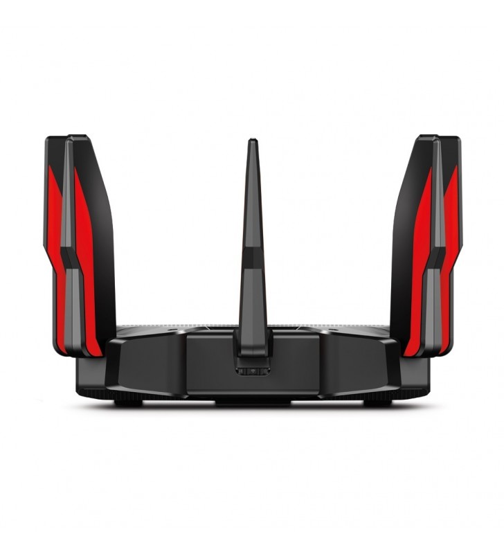 Tp-link archer c5400x router wireless tri-band (2.4 ghz / 5 ghz / 5 ghz) gigabit ethernet negru, roşu