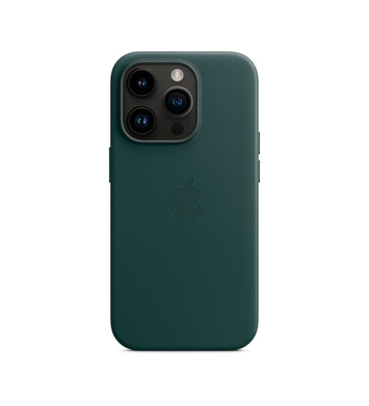 Husă din piele apple cu magsafe, husă pentru telefon mobil (verde, verde pădure, iphone 14 pro)