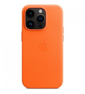 Husă din piele apple cu magsafe, husă pentru telefon mobil (portocaliu, iphone 14 pro)