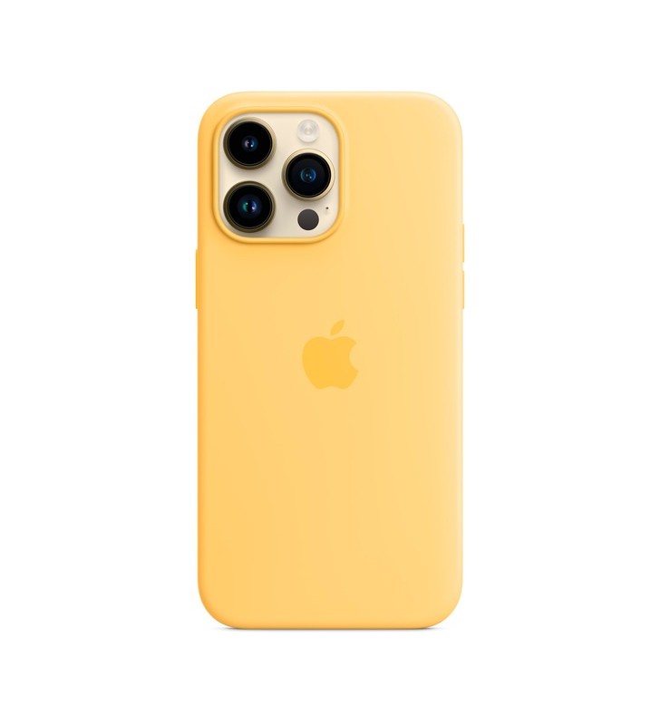 Husă din silicon apple cu magsafe, husă pentru telefon mobil (galben, lumina soarelui, iphone 14 pro max)