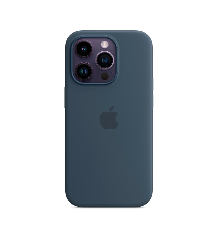 Husă din silicon apple cu magsafe, husă pentru telefon mobil (albastru-gri, albastru furtuna, iphone 14 pro)