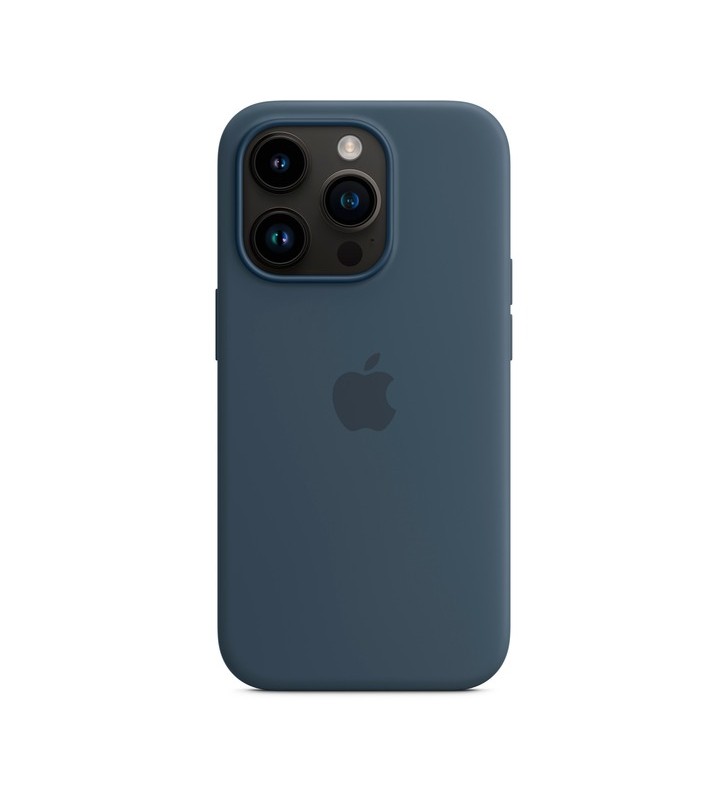 Husă din silicon apple cu magsafe, husă pentru telefon mobil (albastru-gri, albastru furtuna, iphone 14 pro)