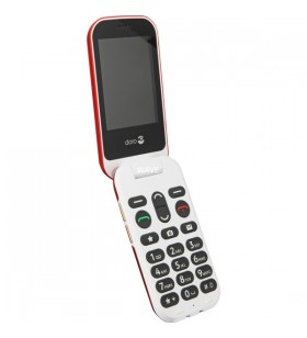 Telefon cu clapetă  doro 6060(roșu/alb, 2g)