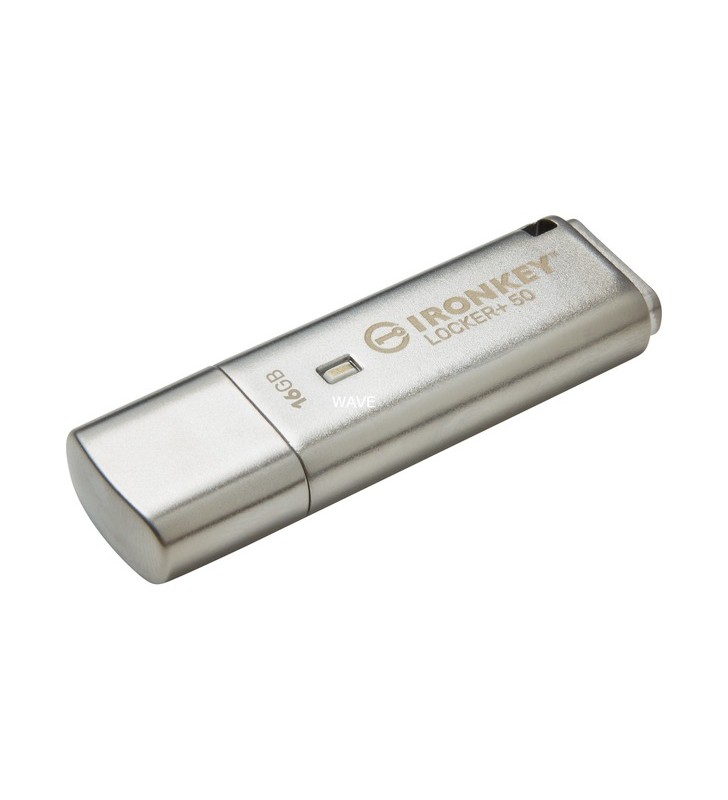 Kingston ironkey locker+ 50 16gb usb flash drive (aluminum, usb-a 3.2 gen 1)