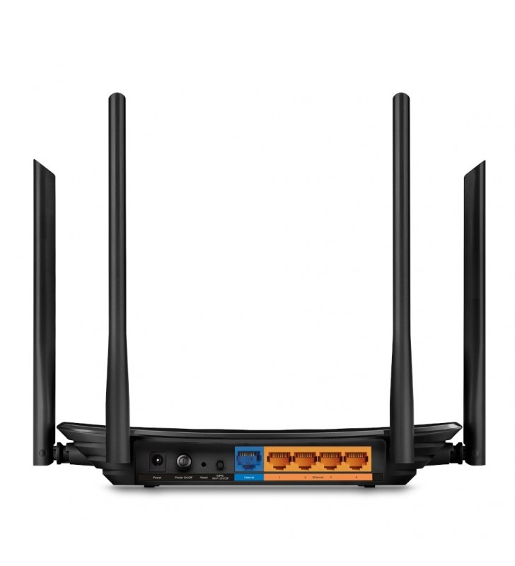 Tp-link archer c6 router wireless fast ethernet bandă dublă (2.4 ghz/ 5 ghz) 4g alb