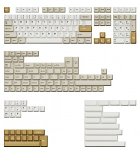 Keychron cherry profile double-shot pbt full keycap set - camel, keycap (alb/bej, 219 bucăți, aspect ansi și uk iso)