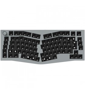 Keychron q10 barebone iso buton, tastatură pentru jocuri (gri, aspect alice, hot-swap, cadru de aluminiu, rgb)